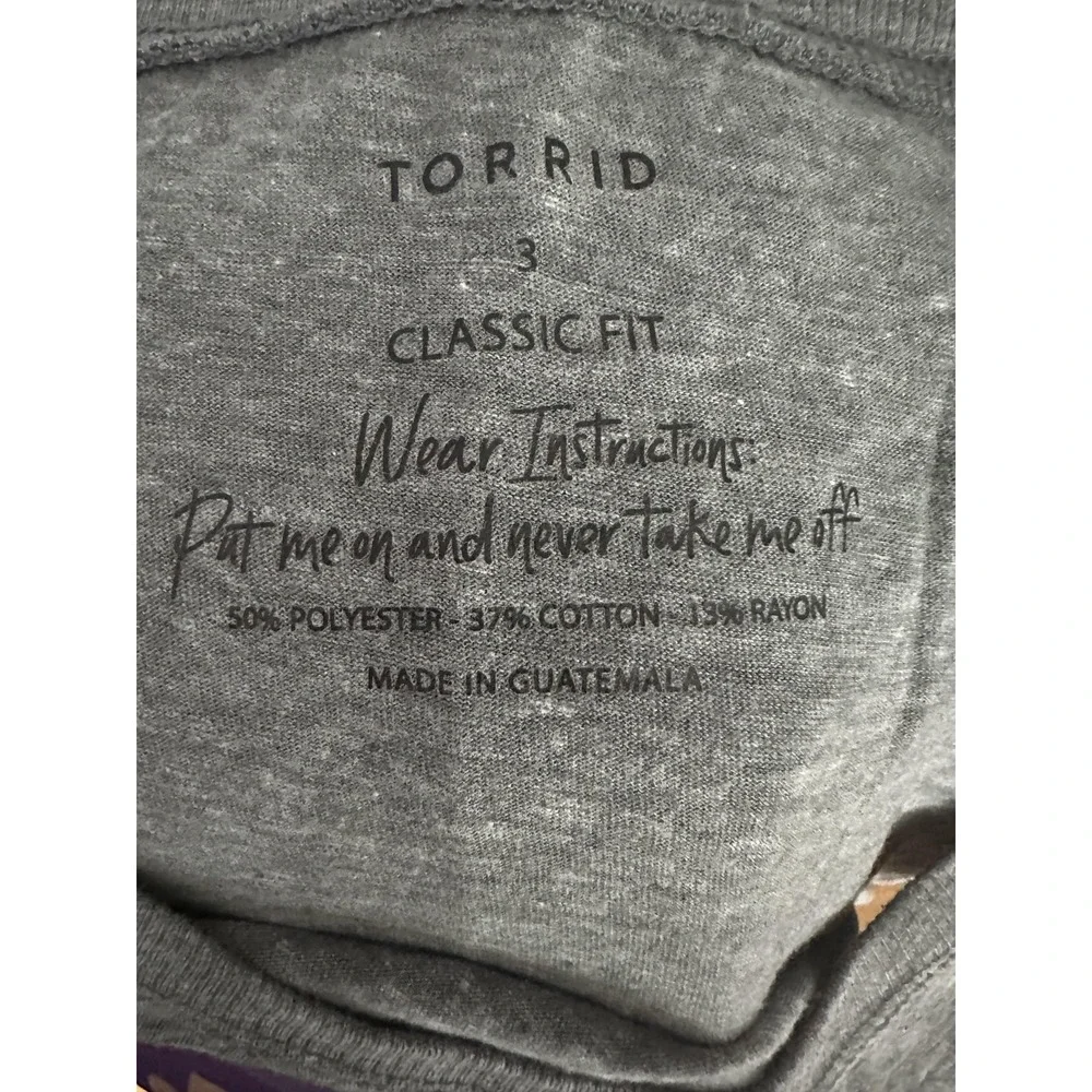 Torrid Shirt Womens 3XL Gray Classic Fit Graphic Tank Top‎ Beach Girl Sunglasses - Picture 3 of 7